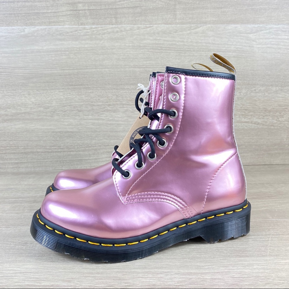 Dr. Martens 1460 Vegan Pink Shiny Boots